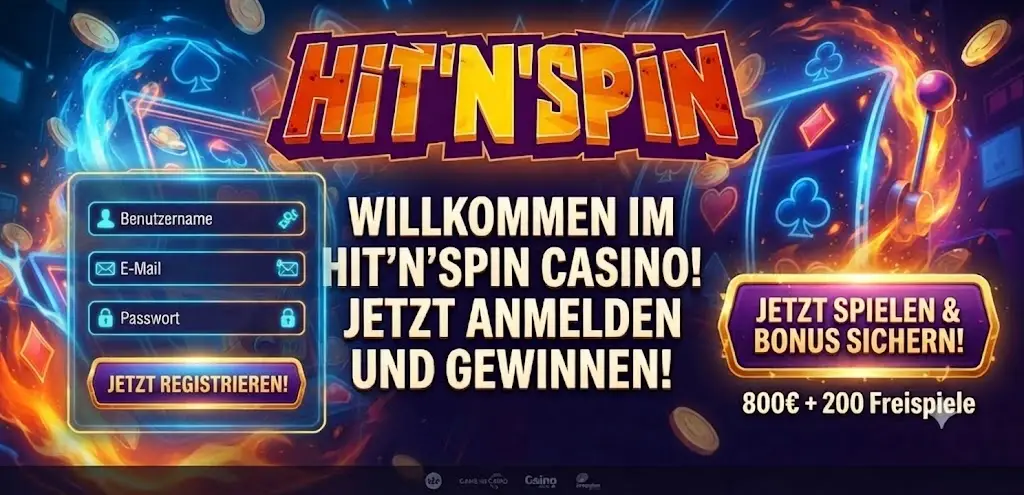 Registrierungsformular bei HitnSpin Casino